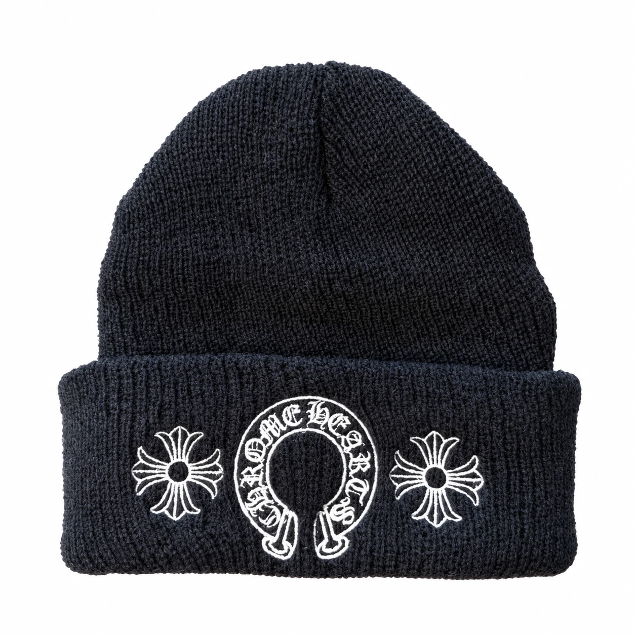 Chrome Hearts Horseshoe Triple Cross Wool Beanie